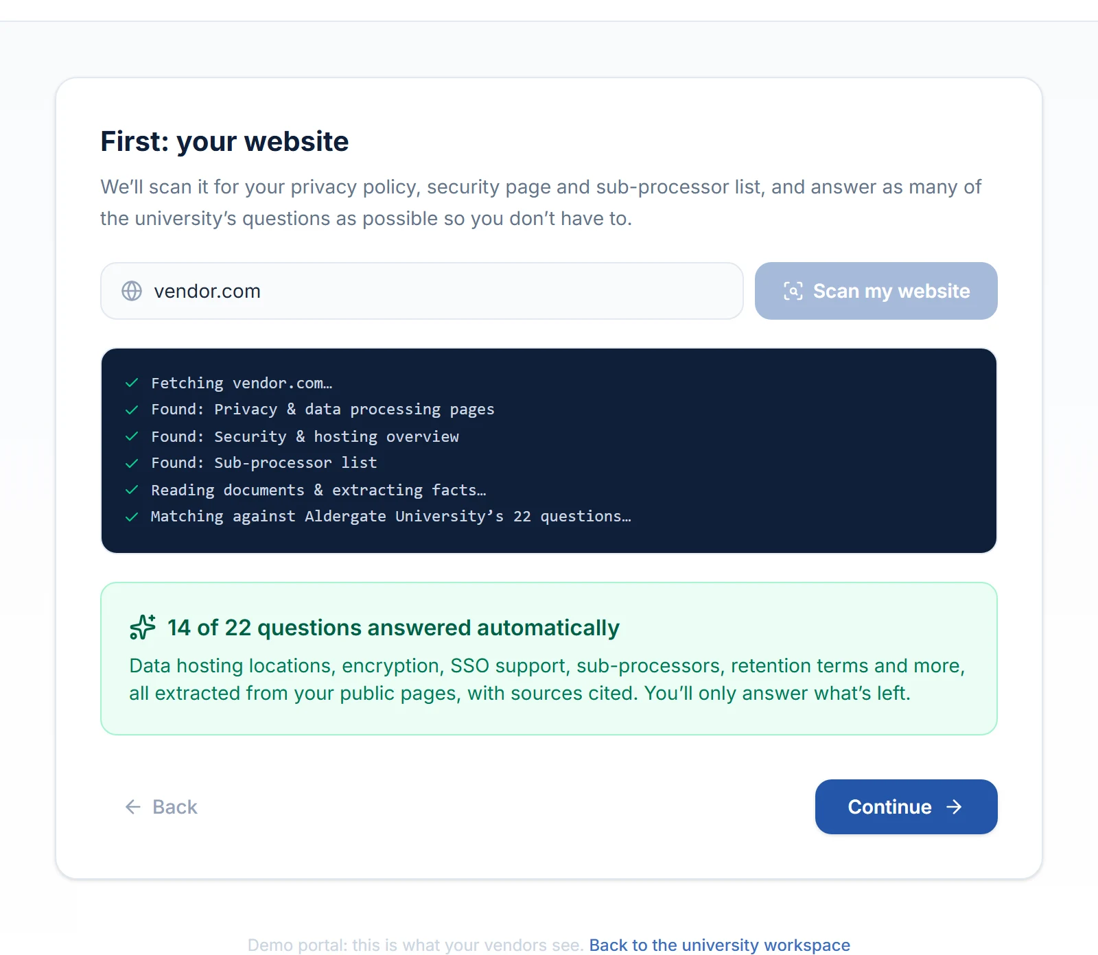 Stop chasing vendors. Send one link.